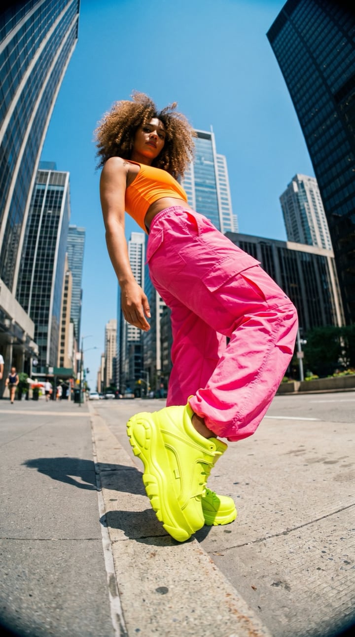 Street fashion portrait generated with DeeVid